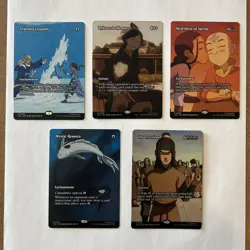 MtG Avatar The Last Airbender Lot of 5 Borderless Mythic Rare Cards Near Mint - Image 1