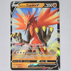 Galarian Zapdos V 080/198 Chilling Reign Holo Ultra Rare Pokemon Card English NM - Image 1