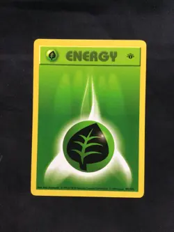 Pokemon Cards: Base Set 1st Edition Common: Grass Energy 99/102 - Image 1