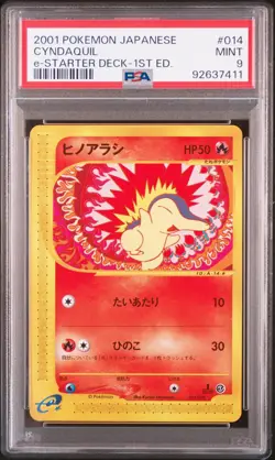 PSA 9 Cyndaquil 014/029 Electric Starter Deck 1st Edition Japanese Pokemon Card - Image 1