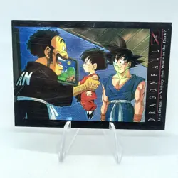 Carte Dragon Ball Z DBZ Trading Cards Chromium 95 Amada 1995 Satan Pan Goku Foil - Image 1