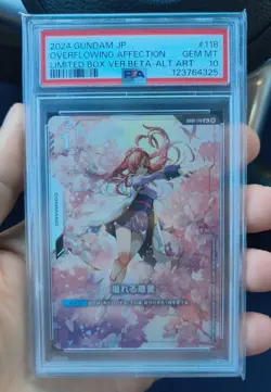 Overflowing Affection Japanese Beta GD01-118 U+ PSA 10 GEM MINT Gundam Card Game - Image 4