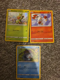 Pokemon SWSH Promo Cards Grookey, Scorbunny, Sobble SWSH001, SWSH002, SWSH003 - Image 1