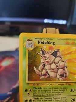 Pokemon TCG Nidoking Base Set Holo Unlimited Holo Rare Card 11/102 MP - Image 2