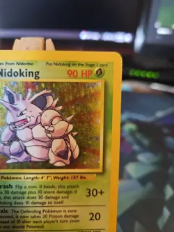 Pokemon TCG Nidoking Base Set Holo Unlimited Holo Rare Card 11/102 MP - Image 3