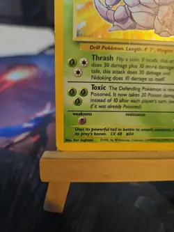 Pokemon TCG Nidoking Base Set Holo Unlimited Holo Rare Card 11/102 MP - Image 5