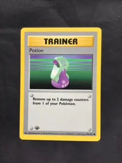 Pokemon Cards: Base Set 1st Edition Common: Potion 94/102 - Image 1