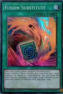 FUEN-EN041 FUSION SUBSTITUTE SUPER RARE 1ST EDITION YuGiOh CARD - Image 1