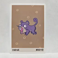 Pookiemoot Ratrat #19 Rattata Parody Card Fan Art Derpy - Image 1
