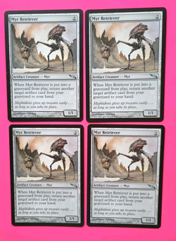 Magic the Gathering MTG Mirrodin MYR RETRIEVER X 4 VLP/EX U 2003 NICE! - Image 1