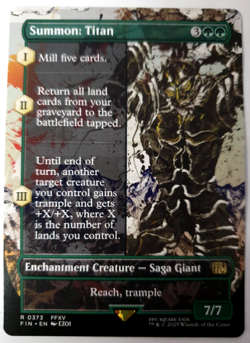 MTG Final Fantasy - Summon: Titan - Borderless Rare - 0373 NM - Image 1