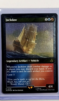 2024 MTG Magic The Gathering ACR Assassins Creed Foil Etched #239 Jackdaw - Image 1