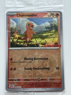 Pokemon Charmander 004/165 GameStop Exclusive Reverse Holo Promo Sealed - Image 1