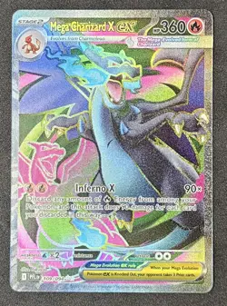 Phantasmal Flames MEGA CHARIZARD X EX Ultra Rare Full Art # 109/094 Pokemon TCG - Image 1
