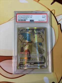 2016 Pokemon XY Evolutions Dragonite EX Full Art FA #106/108 PSA 9 MINT - Image 1