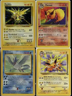 1999 Pokemon WOTC Vintage Lot Zapatos Holo + Fossil Non Holo Rare Jolteon + More - Image 1