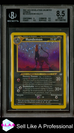 HUNDEMON POKEMON 8/64 2001 NEO REVELATION HOLO DEUTSCH BGS 8.5 - Image 1