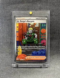 Lt. Surge's Bargain 185/132 Special Illustration Rare Pokemon Mega Evolution NM - Image 1