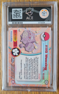 Weezing 110 - Pokemon Topps Chrome Series 2 - Graded 5 by ACE - Image 3
