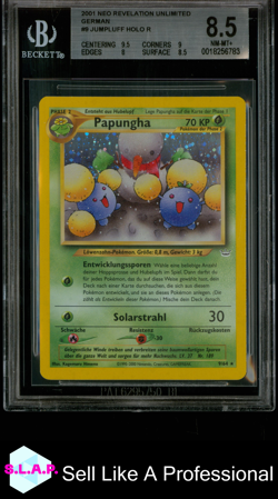 PAPUNGHA POKEMON 9/64 2001 NEO REVELATION HOLO DEUTSCH BGS 8.5 - Image 1