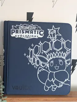 Vault X - 12 Pocket eXo-Tec Zip Binder Folder -Blue Pokemon Prismatic Evolutions - Image 1