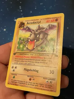 2000 Pokemon AERODACTYL 1ST EDITION Fossil 16/62 DEUTSCH Low Played WOTC Selten - Image 2