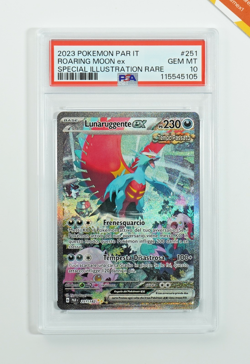 Pokemon PSA 10 Roaring Moon Ex #251 PAR IT Special Illustration 2023 Italiano - Image 1