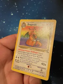 2000 Pokemon DRAGORAN Fossil 19/62 DEUTSCH Played Kagemaru Himeno Artwork WOTC - Image 2