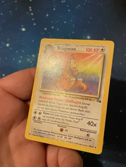2000 Pokemon DRAGORAN Fossil 19/62 DEUTSCH Played Kagemaru Himeno Artwork WOTC - Image 3