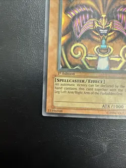 Yu-Gi-Oh! Exodia the Forbidden One LOB-124 Wavy Print 1st Edition Faded - Image 4