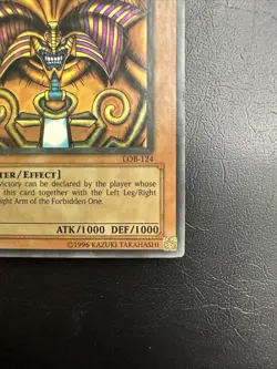Yu-Gi-Oh! Exodia the Forbidden One LOB-124 Wavy Print 1st Edition Faded - Image 5