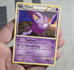 Crobat Misprint Error Text "Oriobat" HGSS Unleashed Pokemon Card 14/95 - Image 1