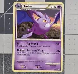 Crobat Misprint Error Text "Oriobat" HGSS Unleashed Pokemon Card 14/95 - Image 3
