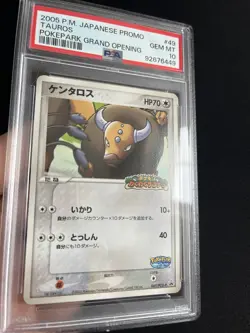 Pokepark’s Tauros 049/PCG-P PSA 10 GEM MINT Non Holo Pokemon Card Japanese Grand - Image 2