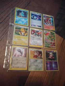 pokemon 9 card lot "Lightly Played To Heavily Played/Damaged" - Image 1