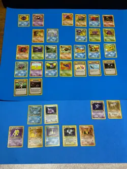 Near Complete Pokemon Card Fossil Set 45/62 Holograms, rare, common & uncommon - Image 1