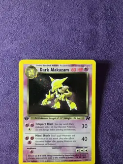 Pokemon TCG Dark Alakazam 1st Edition Rare Holo Card #1/82 Team Rocket - Image 5