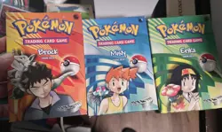 Lot of 3 POKEMON GYM HEROES THEME DECK BOXES ONLY/NO CARDS: Erika, Brock, MISTY - Image 1