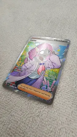 Lacey 166/142 Sv07: Stellar Crown Holo Full Art Pokemon Card - NM Condition - Image 3