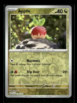 Pokemon Applin 138/191 Surging Sparks Reverse Holo Common 2 Card Lot - Image 1