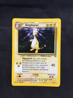 Pokemon Cards: Neo Genesis Rare Holo: Ampharos 1/111 - Image 1