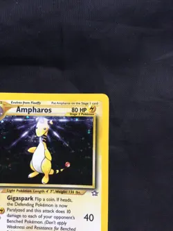 Pokemon Cards: Neo Genesis Rare Holo: Ampharos 1/111 - Image 4