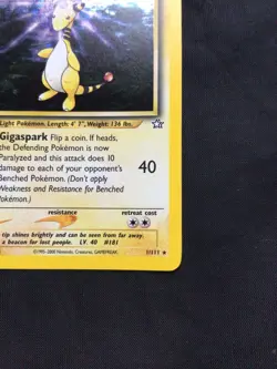 Pokemon Cards: Neo Genesis Rare Holo: Ampharos 1/111 - Image 5