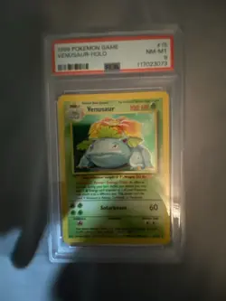 PSA 8 NM - MT 1999 POKEMON BASE SET UNLIMITED #15 VENUSAUR-HOLO TRADING CARD - Image 1