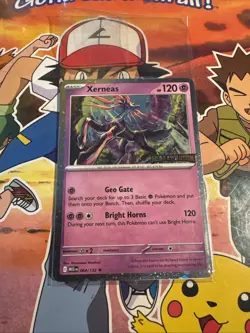 Xerneas 064/132 SEALED Pokemon Mega Evolution Stamped Promo Best Buy Holo Card - Image 1