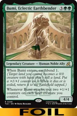 1x - Bumi, Eclectic Earthbender - FOIL #248 - Avatar: Eternal - NM MTG - Image 1