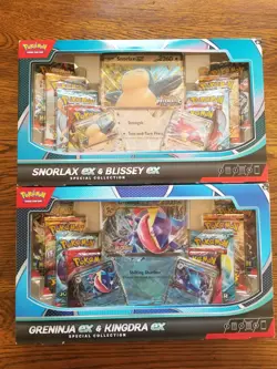 Pokemon Snorlax Ex & Blissey Ex + Greninja Kingdra Ex Special Collection Box - Image 1