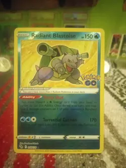 Radiant Blastoise Pokemon Go 018/078 SWSH Pokemon TCG !!MINT!! - Image 1