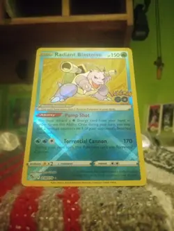 Radiant Blastoise Pokemon Go 018/078 SWSH Pokemon TCG !!MINT!! - Image 2