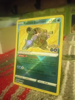 Radiant Blastoise Pokemon Go 018/078 SWSH Pokemon TCG !!MINT!! - Image 3